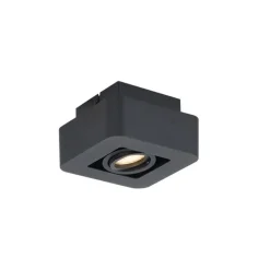 Abgerundeter Aufbaustrahler schwarz dreh- und schwenkbar - Dox