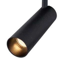 Abgerundeter Deckenstrahler schwarz GU10 35mm 3-flammig verstellbar - Kate