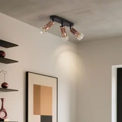 Abgerundeter Deckenstrahler Dunkelbronze 3-flammig Verstellbar - Veerle