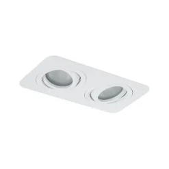 Abgerundeter Einbaustrahler Weiß GU10 50mm Dreh- und Kippbar IP44 2-Licht - Alberto