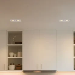 Abgerundeter Einbaustrahler Weiß GU10 50mm Dreh- und Kippbar IP44 2-Licht - Alberto