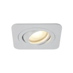 Abgerundeter Einbaustrahler Weiß GU10 50mm Dreh- und Kippbar IP44 - Alberto