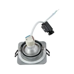 Abgerundeter Einbaustrahler Gunmetal GU10 50mm Verstellbar IP44 - Alberto