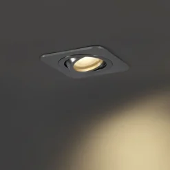 Abgerundeter Einbaustrahler Gunmetal GU10 50mm Verstellbar IP44 - Alberto