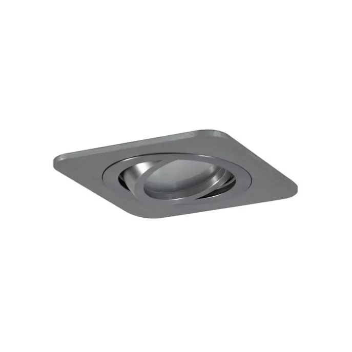 Abgerundeter Einbaustrahler Gunmetal GU10 50mm Verstellbar IP44 - Alberto