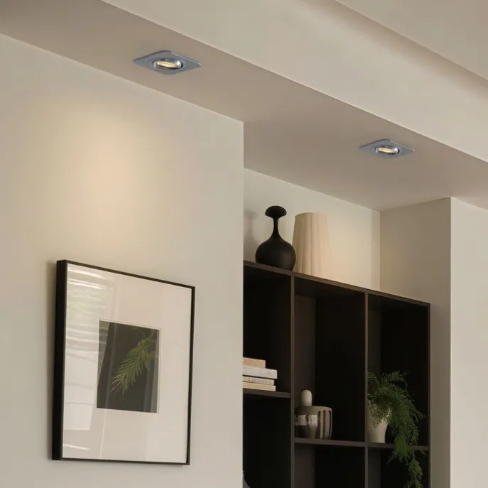 Abgerundeter Einbaustrahler Gunmetal GU10 50mm Verstellbar IP44 - Alberto