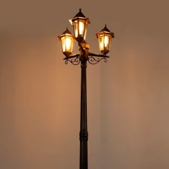 Antike Außenlaterne gold 3-flammig IP44 - New Haven