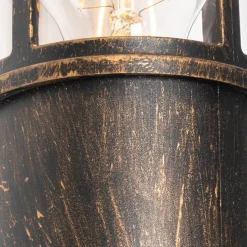 Antike Außenwandleuchte gold IP54 mit Bewegungssensor - Kiki