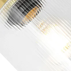 Art Deco Deckenstrahler Gold mit Glas verstellbar – Laura