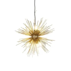 Art Deco Hängelampe Gold 6-Licht - Besen