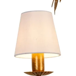 Art Deco Kronleuchter Gold 5-Licht mit weißen Kappen - Botanica