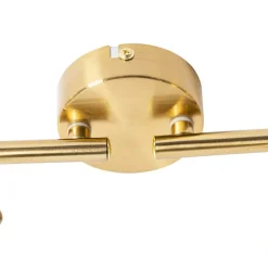 Art Deco Spot Gold mit rosa Glas 4-flammig - Vidro