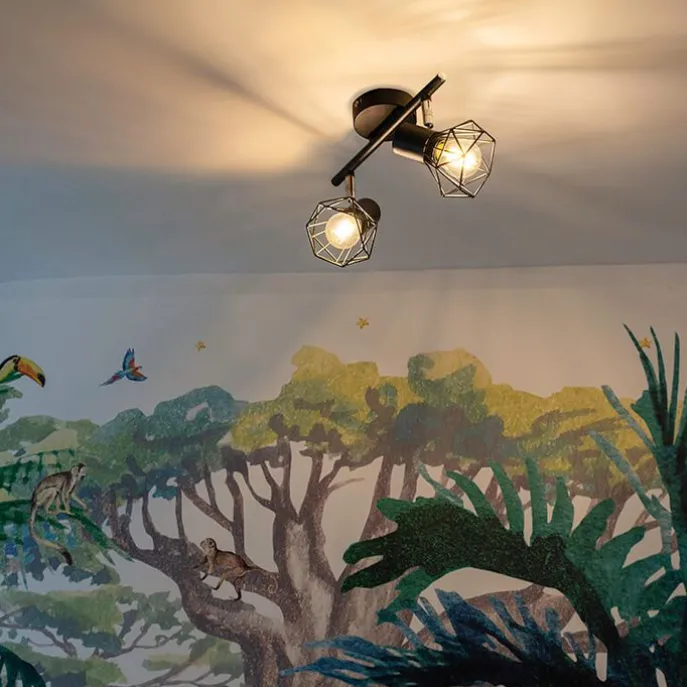 Art Deco Spot schwarz schwenk- und neigbar - Mosh 2