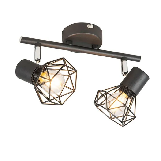 Art Deco Spot schwarz schwenk- und neigbar - Mosh 2