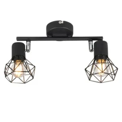 Art Deco Spot schwarz schwenk- und neigbar - Mosh 2