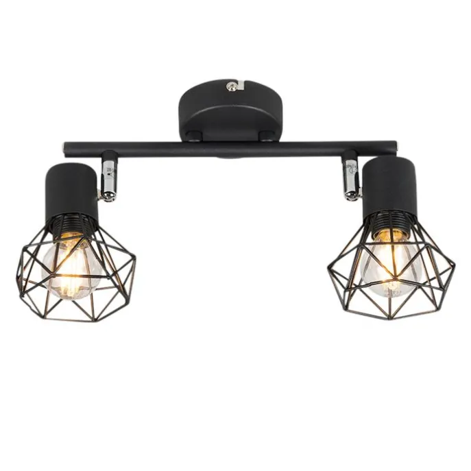 Art Deco Spot schwarz schwenk- und neigbar - Mosh 2