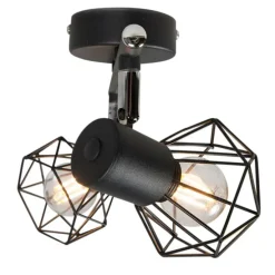 Art Deco Spot schwarz schwenk- und neigbar - Mosh 2