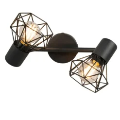 Art Deco Spot schwarz schwenk- und neigbar - Mosh 2