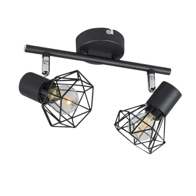 Art Deco Spot schwarz schwenk- und neigbar - Mosh 2