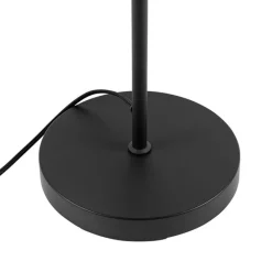 Art Deco Stehlampe schwarz mit Rauchglas - Bizle