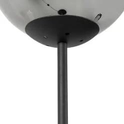 Art Deco Stehleuchte schwarz mit Rauchglas - Pallon Mezzi