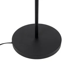 Art Deco Stehleuchte schwarz mit Rauchglas - Pallon Mezzi