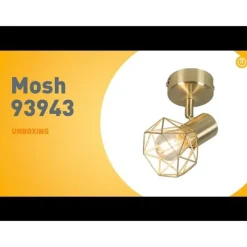 Art Deco Strahler gold drehbar und neigbar - Mosh 1