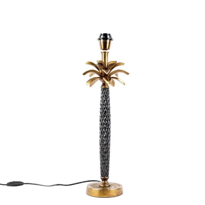 Art Deco Tischlampe Gold ohne Schirm - Areka