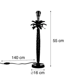 Art Deco Tischlampe Gold ohne Schirm - Areka