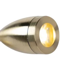 Art Deco Wandlampe Gold mit USB und Flexarm - Brescia Combi