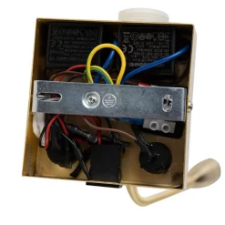 Art Deco Wandlampe Gold mit USB und grauem Schirm - Brescia