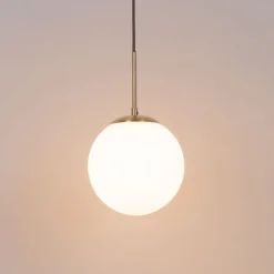 Art-Déco-Hängeleuchte Gold mit Opalglas inkl. Schienenadapter Weiß 1-phasig - Iconic Flore