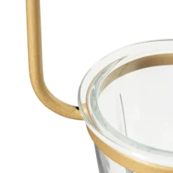 Art-Deco-Hängelampe Gold mit weißem Glas 3 Lichter - Isabella