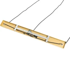 Art-Deco-Hängelampe Gold mit weißem Glas 3 Lichter - Isabella