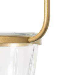 Art-Deco-Hängelampe Gold mit weißem Glas 3 Lichter - Isabella