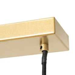 Art-Deco-Hängelampe Gold mit weißem Glas 3 Lichter - Isabella