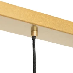 Art-Deco-Hängelampe Gold mit weißem Glas 3 Lichter - Isabella