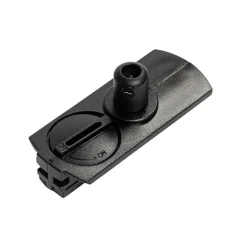 Art-Deco-Hängeleuchte schwarz mit Rauchglas inkl. Schienenadapter 1-phasig - Iconic Flore