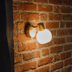 Art-Deco-Spot Gold mit Opalglas verstellbar – Anouk