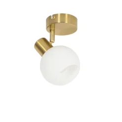 Art-Deco-Spot Gold mit Opalglas verstellbar – Anouk