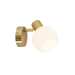 Art-Deco-Spot Gold mit Opalglas verstellbar – Anouk