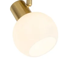 Art-Deco-Spot Gold mit Opalglas verstellbar – Anouk