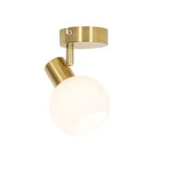 Art-Deco-Spot Gold mit Opalglas verstellbar – Anouk