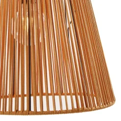 Außenhängeleuchte schwarz mit orangefarbenen Seilschirmen 3-flammig IP44 - Cava Jayla