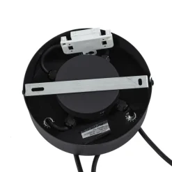 Außenhängeleuchte schwarz mit orangefarbenen Seilschirmen 3-flammig IP44 - Cava Jayla