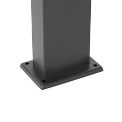 Außenpfosten dunkelgrau 80 cm inkl. LED und Abblendlicht auf Solar - Sunnie