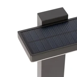 Außenpfosten dunkelgrau 80 cm inkl. LED und Abblendlicht auf Solar - Sunnie