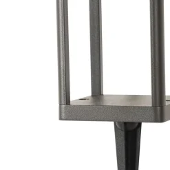 Außenpoller dunkelgrau 25 cm mit Abblendlicht und Solarsensor - Sonne