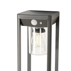 Außenpoller dunkelgrau 40 cm inkl. LED und Solar - Sonne