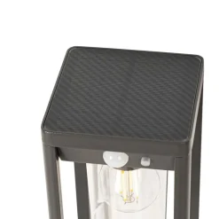 Außenpoller dunkelgrau 40 cm inkl. LED und Solar - Sonne